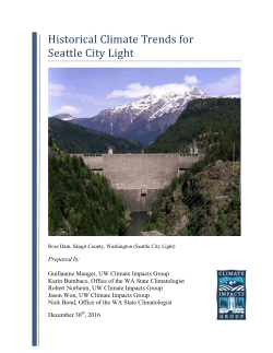 Historical Climate Trends for Seattle City Light