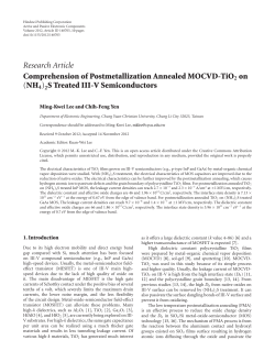 Comprehension of Postmetallization Annealed MOCVD