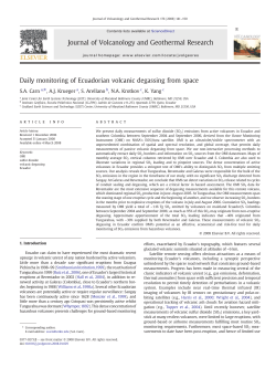 Daily monitoring of Ecuadorian volcanic degassing from space