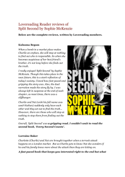 Lovereading Reader reviews of Split Second by Sophie McKenzie