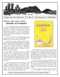 easter&mdash;is it pagan? - Ralph Woodrow Evangelistic Association