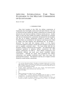 applying international fair trial standards to the military commissions