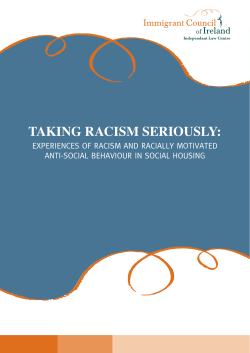 taking racism seriously - Immigrant Council of Ireland