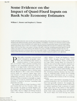 Some Evidence on the Impact of Quasi