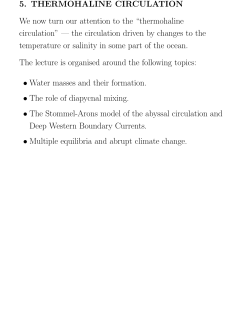 5. THERMOHALINE CIRCULATION - Atmosphere