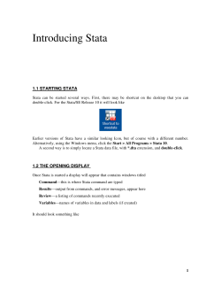 Introducing Stata - LearnEconometrics.com