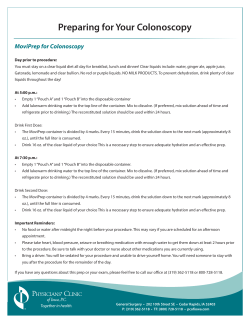 Preparing for Your Colonoscopy