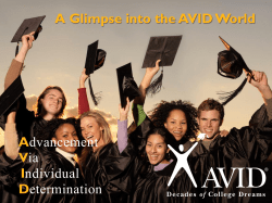 The AVID College Readiness System