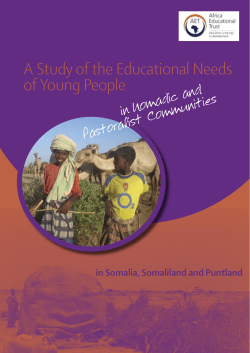 Education Needs in Somali Pastoralist Communities
