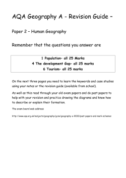 AQA Geography A - Revision Guide &ndash;