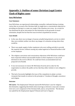 Appendix 1: Outline of some Christian Legal