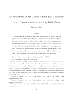 An Experiment on the Causes of Bank Run Contagions