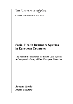 Social Health Insurance Systems in European Countries
