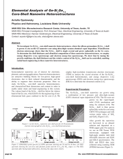 Elemental Analysis of Ge-Si Ge Core