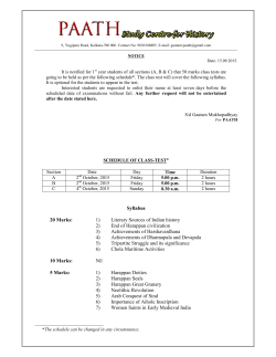 Syllabus 20 Marks: 1) Literary Sources of Indian history 2) End of