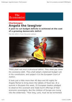 Charlemagne: Angela the lawgiver | The Economist