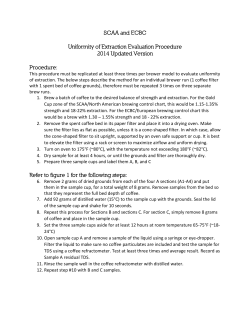 SCAA Uniformity of Extraction Procedures