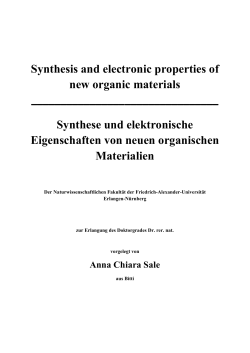 Chapter 5: Experimental section