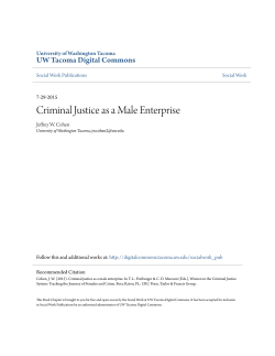 Criminal Justice as a Male Enterprise