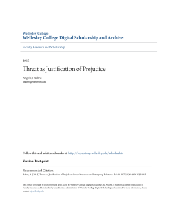 Threat as Justification of Prejudice