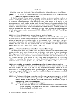 NC General Statutes - Chapter 14 Article 19A 1 Article 19A