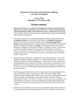 EEB Five-year Plan, 2003 version - College of Literature, Science