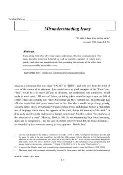 Misunderstanding Irony