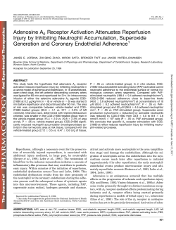 Adenosine A2 Receptor Activation Attenuates Reperfusion Injury by