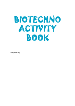 Biotechnology Activity Book Class