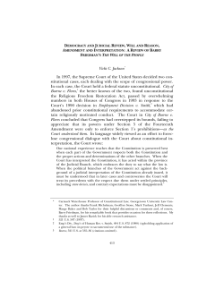 Democracy and Judicial Review, Will and Reason, Amendment and