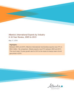 Alberta`s International Exports by Industry A 10