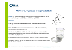 Maltitol: a polyol used as sugar substitute