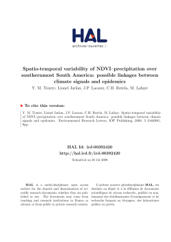 Spatio-temporal variability of NDVI&ndash;precipitation over southernmost