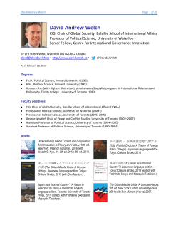 CV (full) - David A. Welch