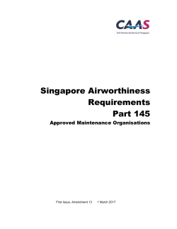 Singapore Airworthiness Requirements Part 145