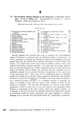 The correlations between relatives on the