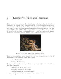 5 | Derivative Rules and Formulas