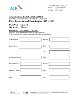 Revision Log - Air Foundation School System