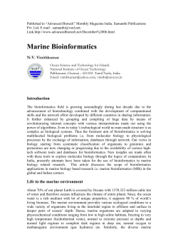 Marine Bioinformatics