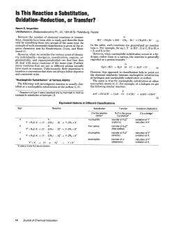 Is this reaction a substitution, oxidation