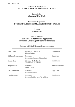 Monsieur Hilal Djafri Numerical and Statistical Approaches for