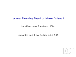 Lecture: Financing Based on Market Values II