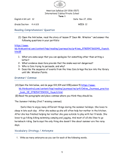 Reading Comprehension/ Question Grammar
