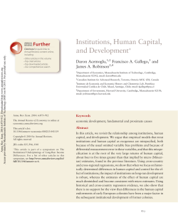 Institutions, Human Capital, and Development