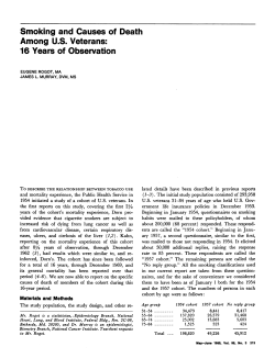 Smoking and Causes of Death Among US Veterans: 16 - NCBI