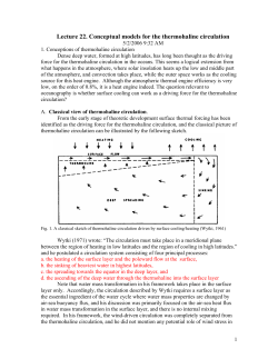 Lecture 22. Conceptual models for the thermohaline circulation