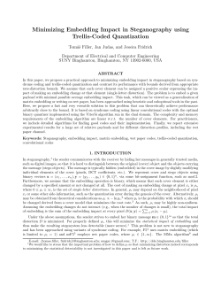Minimizing Embedding Impact in Steganography using Trellis