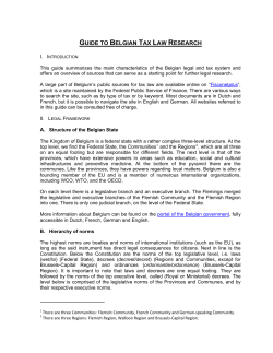 Guide to Belgian Tax Law Research