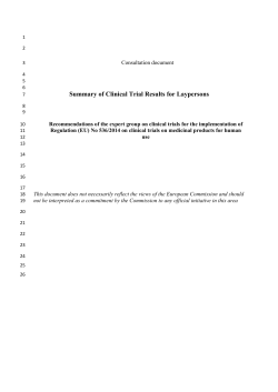 Summary of Clinical Trial Results for Laypersons