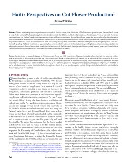 Haiti : Perspectives on Cut Flower Production1